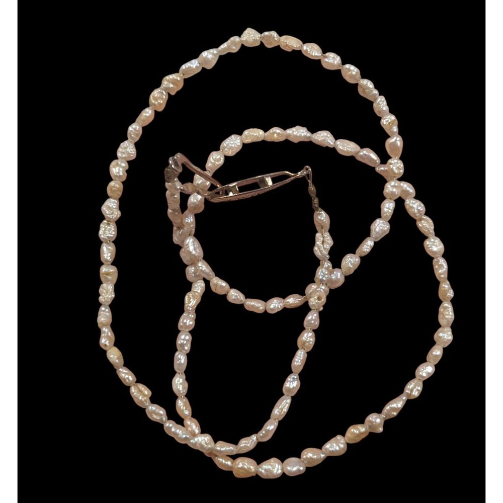 Vintage Minimalist Freshwater Pearl Beaded Necklace